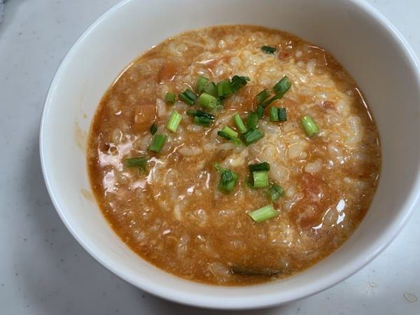 キムチ鍋のスープで作った雑炊