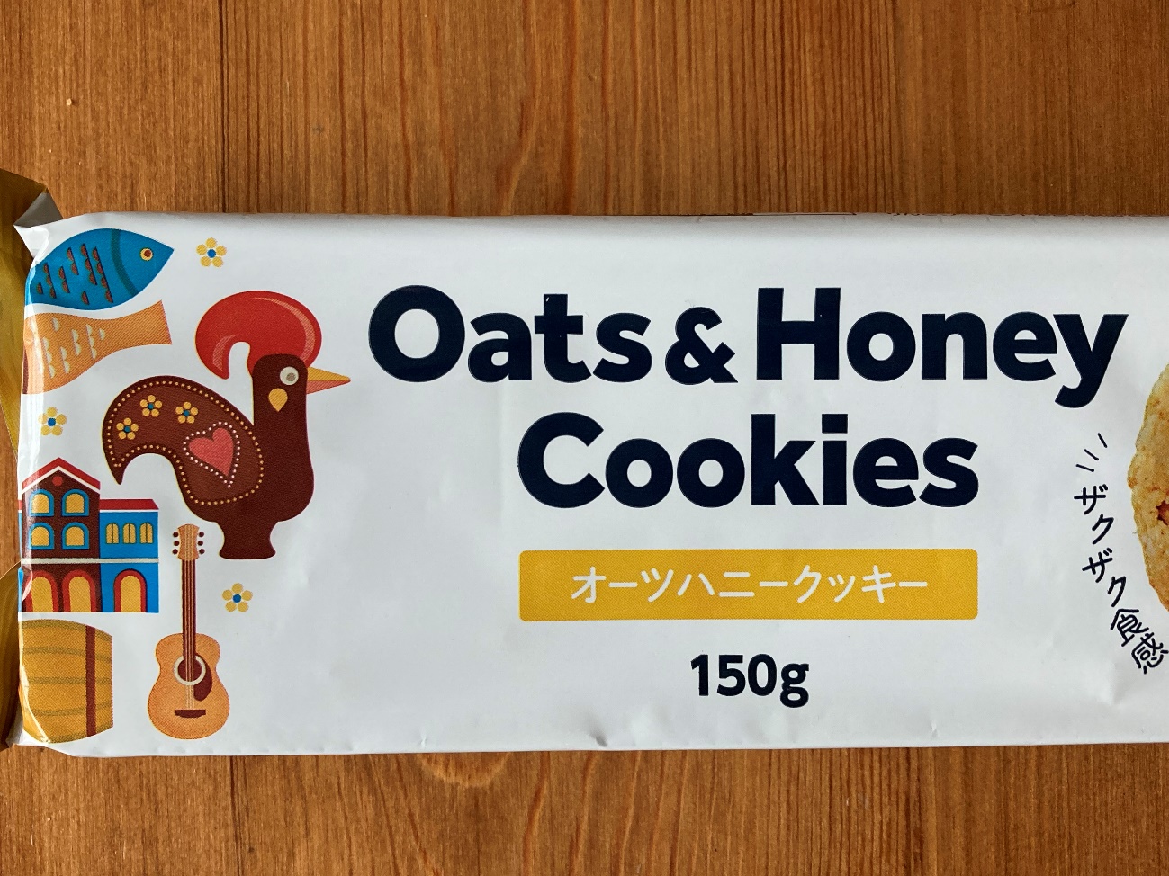 業務スーパーのオーツハニークッキーのパッケージにある商品名表記