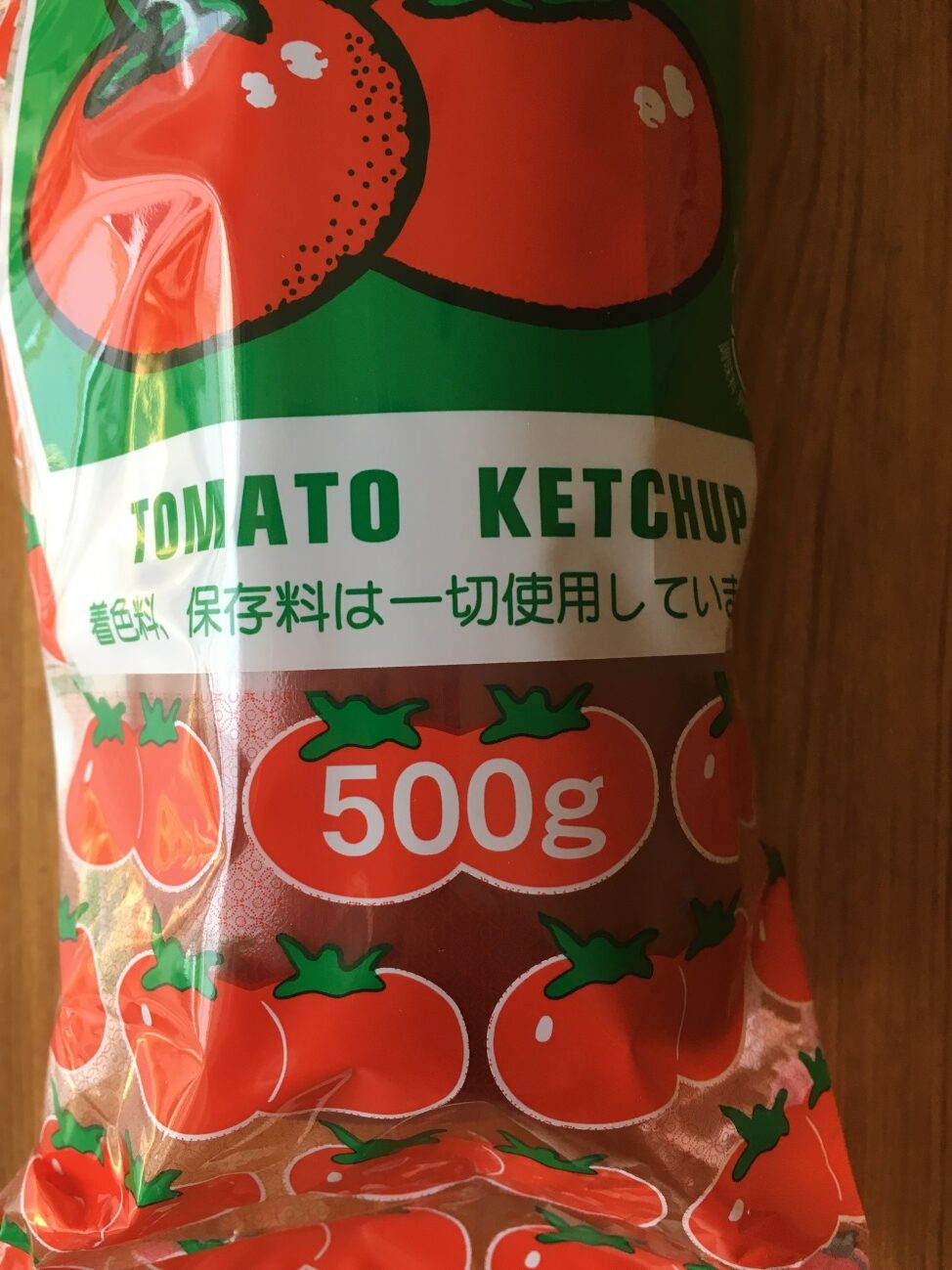 業務スーパーのトマトケチャップの内容量500gの表記